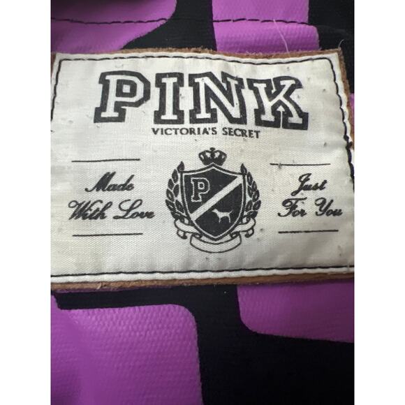 Vintage Y2K Victoria’s Secret PINK Weekender Tote Bag XL Purple/Black - Picture 11 of 16